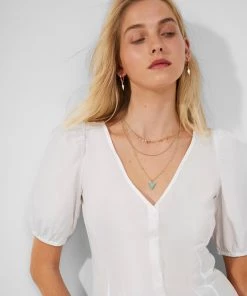 French Connection Tops Armina Organic Poplin Blouse