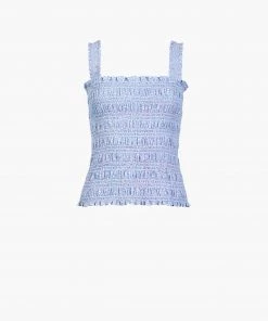 French Connection Elao Rhodes Organic Poplin Smock Top Tops