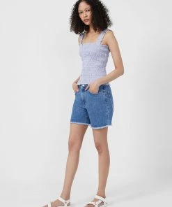 French Connection Elao Rhodes Organic Poplin Smock Top Tops