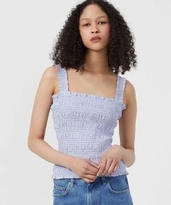 French Connection Elao Rhodes Organic Poplin Smock Top Tops