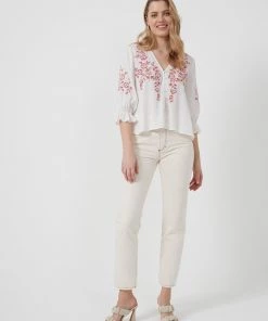 French Connection Gigi Embroidered Top