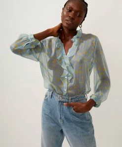 French Connection Bonita Ruffle-Front Shirt Shirts