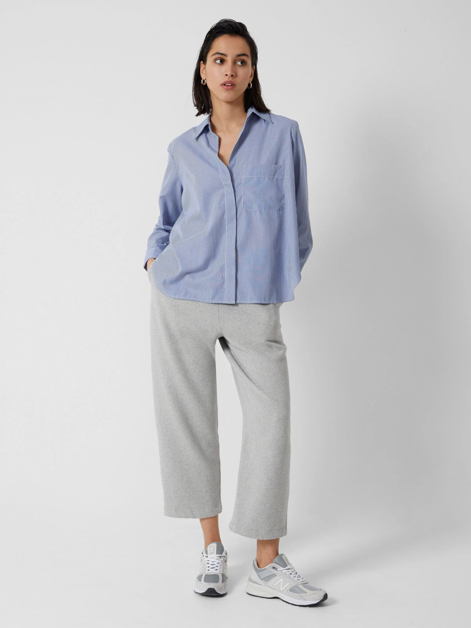 French Connection Thin Stripe Relaxed Popover Shirt Shirts 4 French Connection Thin Stripe Relaxed Popover Shirt Shirts
