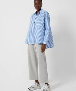French Connection Thick Stripe Relaxed Popover Shirt 8 French Connection Thick Stripe Relaxed Popover Shirt