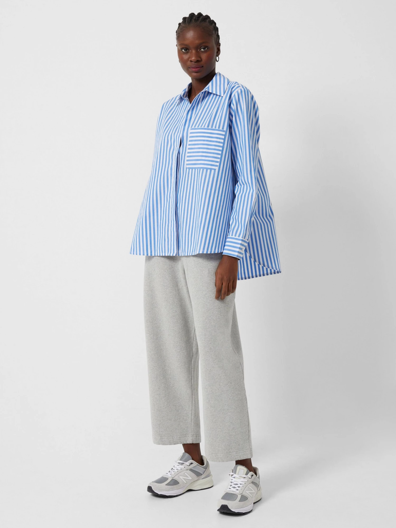 French Connection Thick Stripe Relaxed Popover Shirt 4 French Connection Thick Stripe Relaxed Popover Shirt