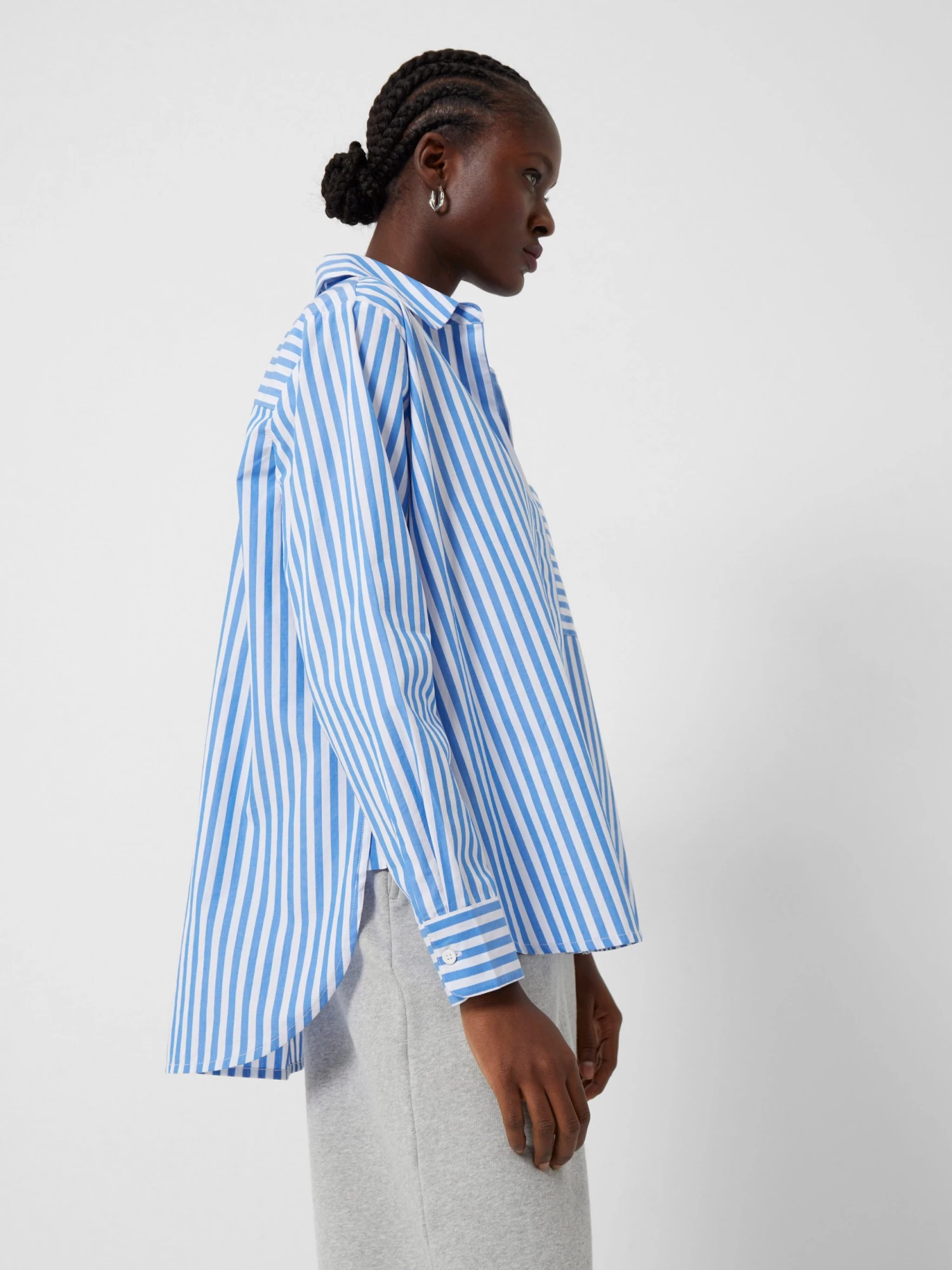 French Connection Thick Stripe Relaxed Popover Shirt 5 French Connection Thick Stripe Relaxed Popover Shirt