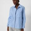 French Connection Thick Stripe Relaxed Popover Shirt