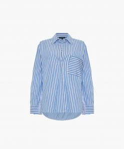 French Connection Thick Stripe Relaxed Popover Shirt 11 French Connection Thick Stripe Relaxed Popover Shirt