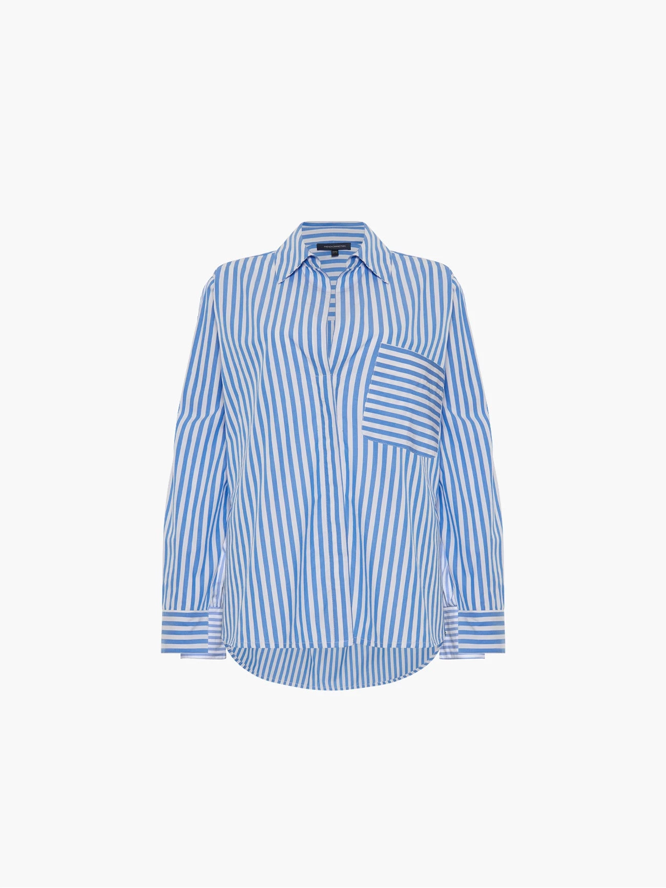 French Connection Thick Stripe Relaxed Popover Shirt 7 French Connection Thick Stripe Relaxed Popover Shirt