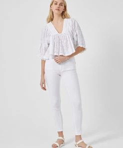 French Connection New In Abana Biton Broderie Crop Top