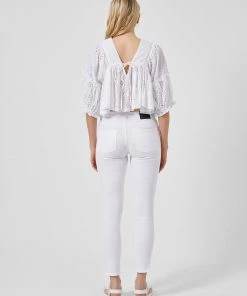 French Connection New In Abana Biton Broderie Crop Top