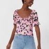 French Connection Cassia Elitan Puff-Sleeve Top Sale