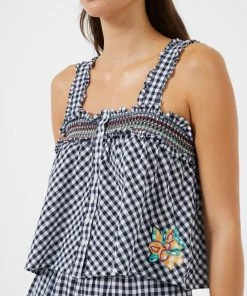 French Connection Adalhia Gingham Smock Top