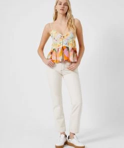 French Connection Isadora Delphine Patch Peplum Top