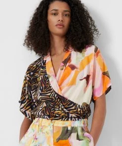 French Connection New In Isadora Delphine Wrap Shirt