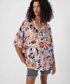 French Connection Flora Sequin V-Neck Blouse View All