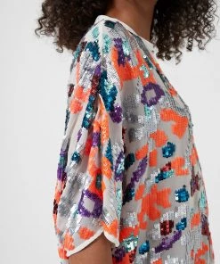 French Connection Flora Sequin V-Neck Blouse View All 11 French Connection Flora Sequin V-Neck Blouse View All