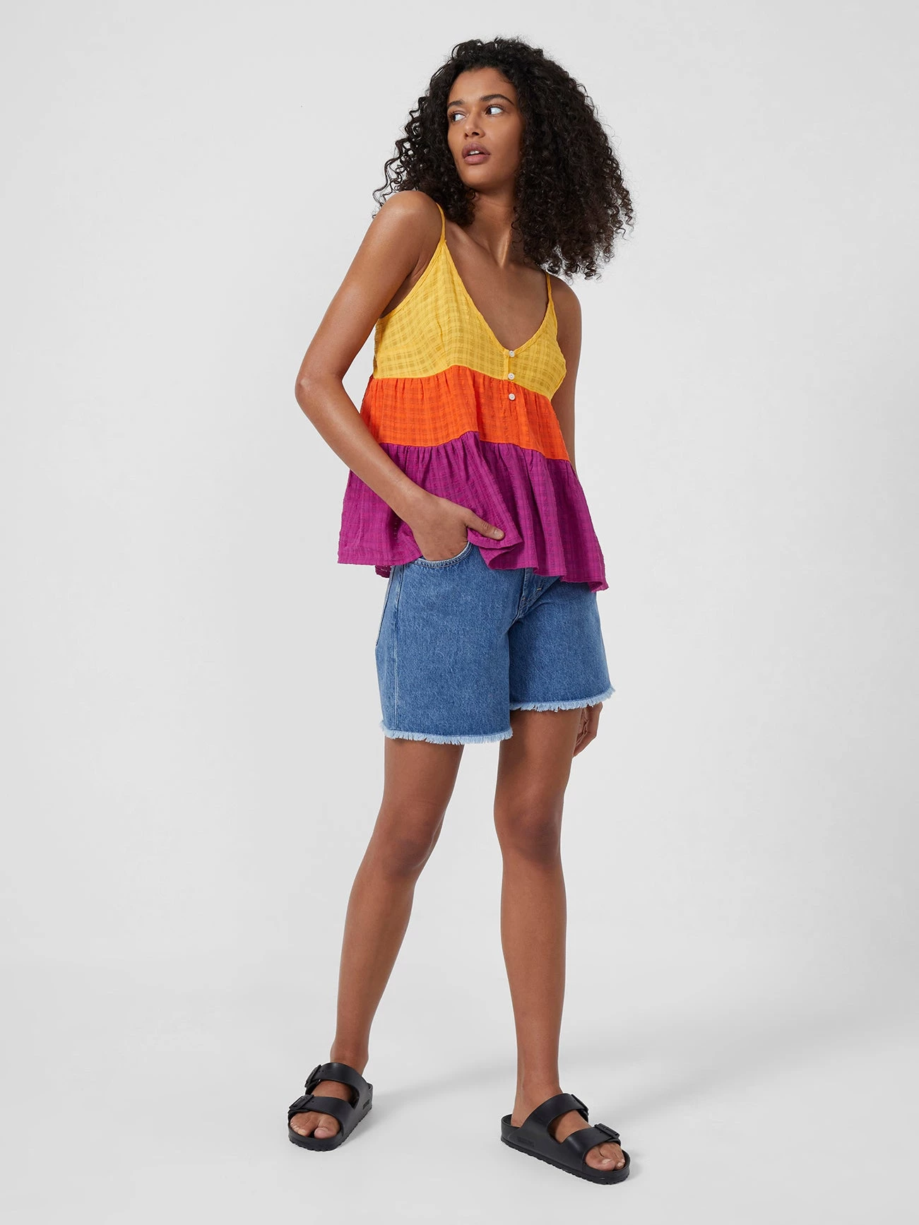 French Connection View All Adira Birch Tiered Strappy Top 4 French Connection View All Adira Birch Tiered Strappy Top