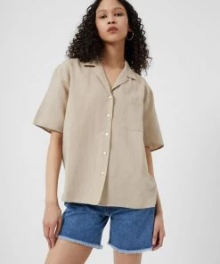 French Connection Ahia Cotton-Linen Shirt Shirts