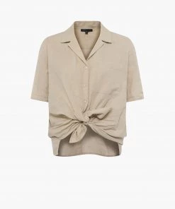 French Connection Ahia Cotton-Linen Shirt Shirts