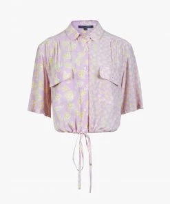 French Connection Doria Colette Tie Cropped Shirt New In