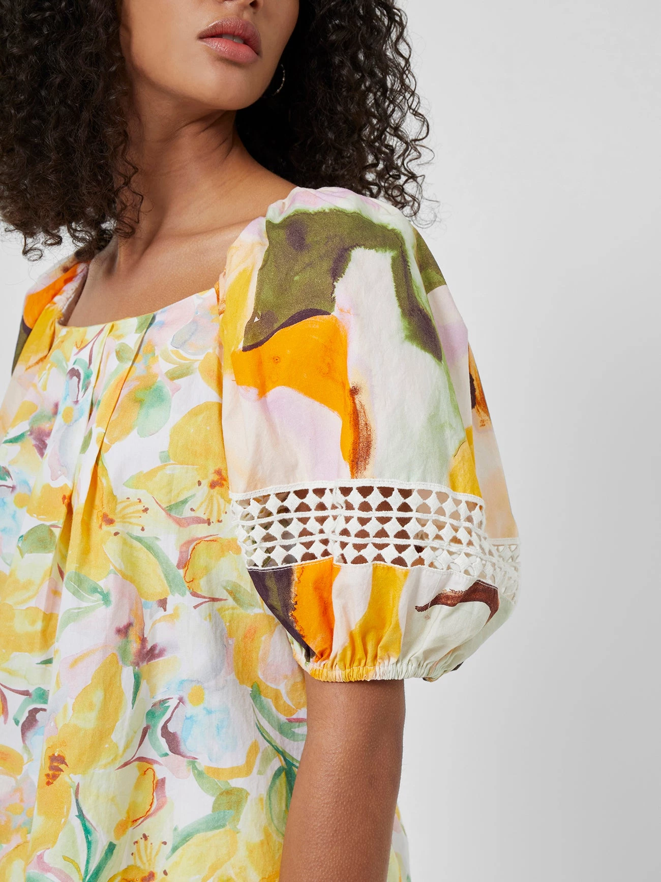 French Connection Isadora Patch Organic Poplin Bardot Top New In 5 French Connection Isadora Patch Organic Poplin Bardot Top New In