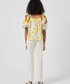 French Connection Isadora Patch Organic Poplin Bardot Top New In 10 French Connection Isadora Patch Organic Poplin Bardot Top New In