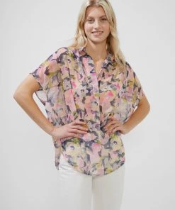 French Connection Catlett Crinkle Pop Over Shirt