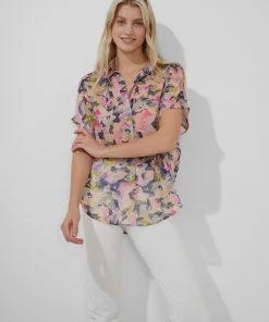French Connection Catlett Crinkle Pop Over Shirt