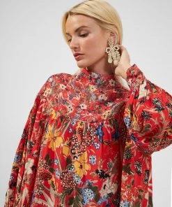 French Connection Blossom Delphine Collared Top Tops