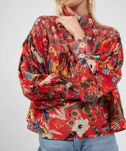 French Connection Blossom Delphine Collared Top Tops