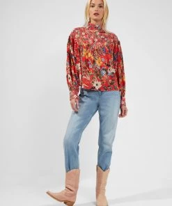 French Connection Blossom Delphine Collared Top Tops