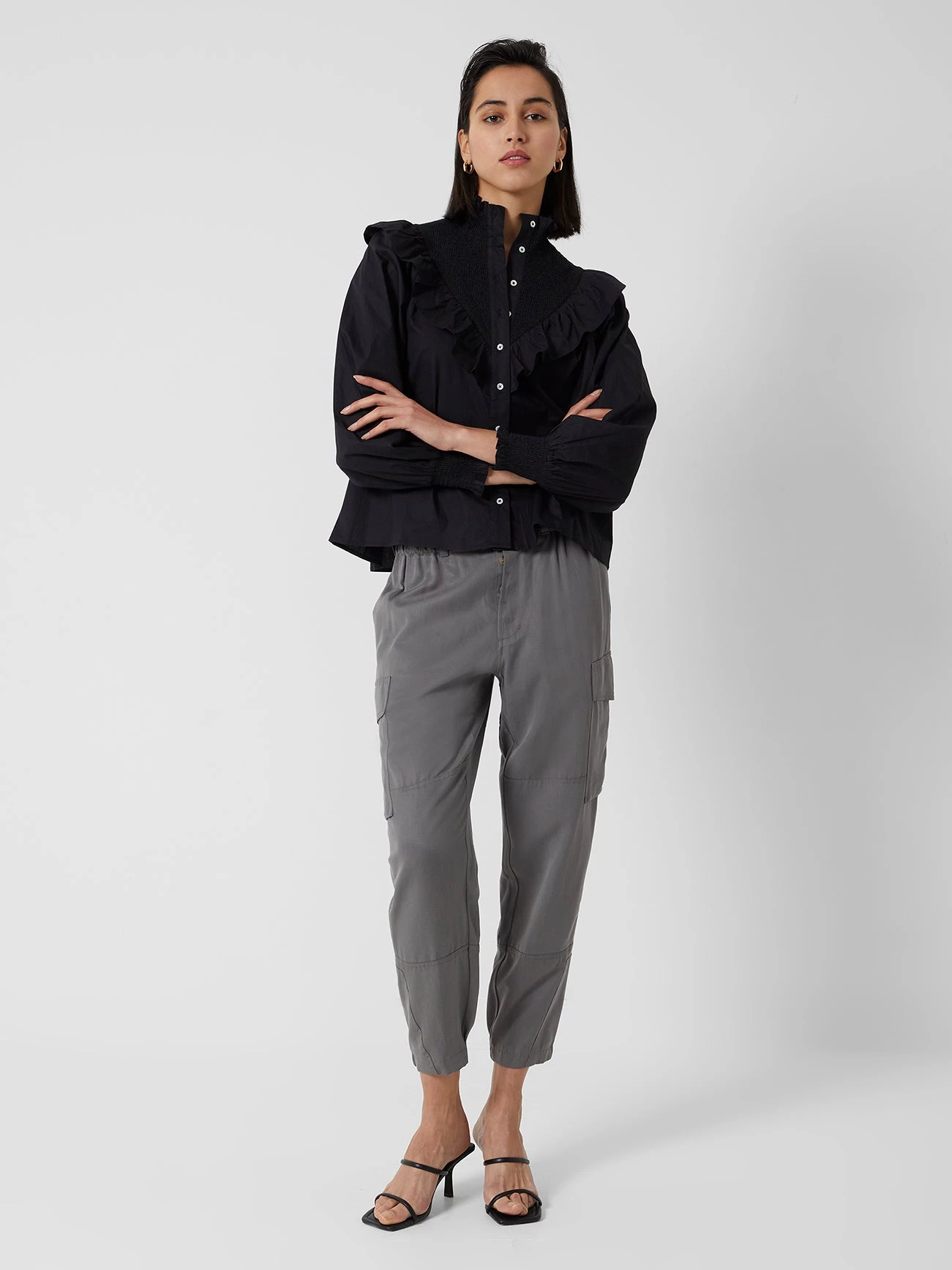 French Connection Organic Rhodes Poplin Smock Top Tops 6 French Connection Organic Rhodes Poplin Smock Top Tops