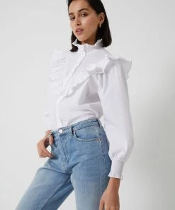 French Connection Organic Rhodes Poplin Smock Top Tops