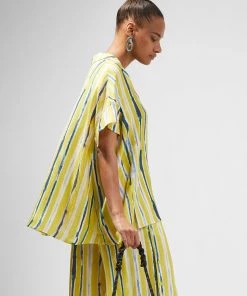 French Connection Gaia Delphine Open-Collar Shirt Sale