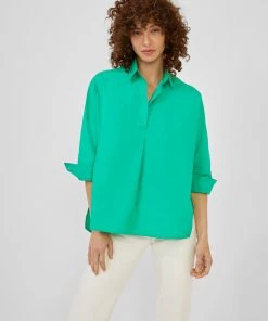 French Connection Sale Rhodes Poplin Side-Split Shirt