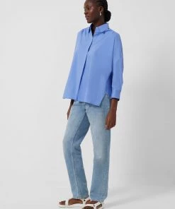 French Connection Rhodes Poplin Side-Split Shirt