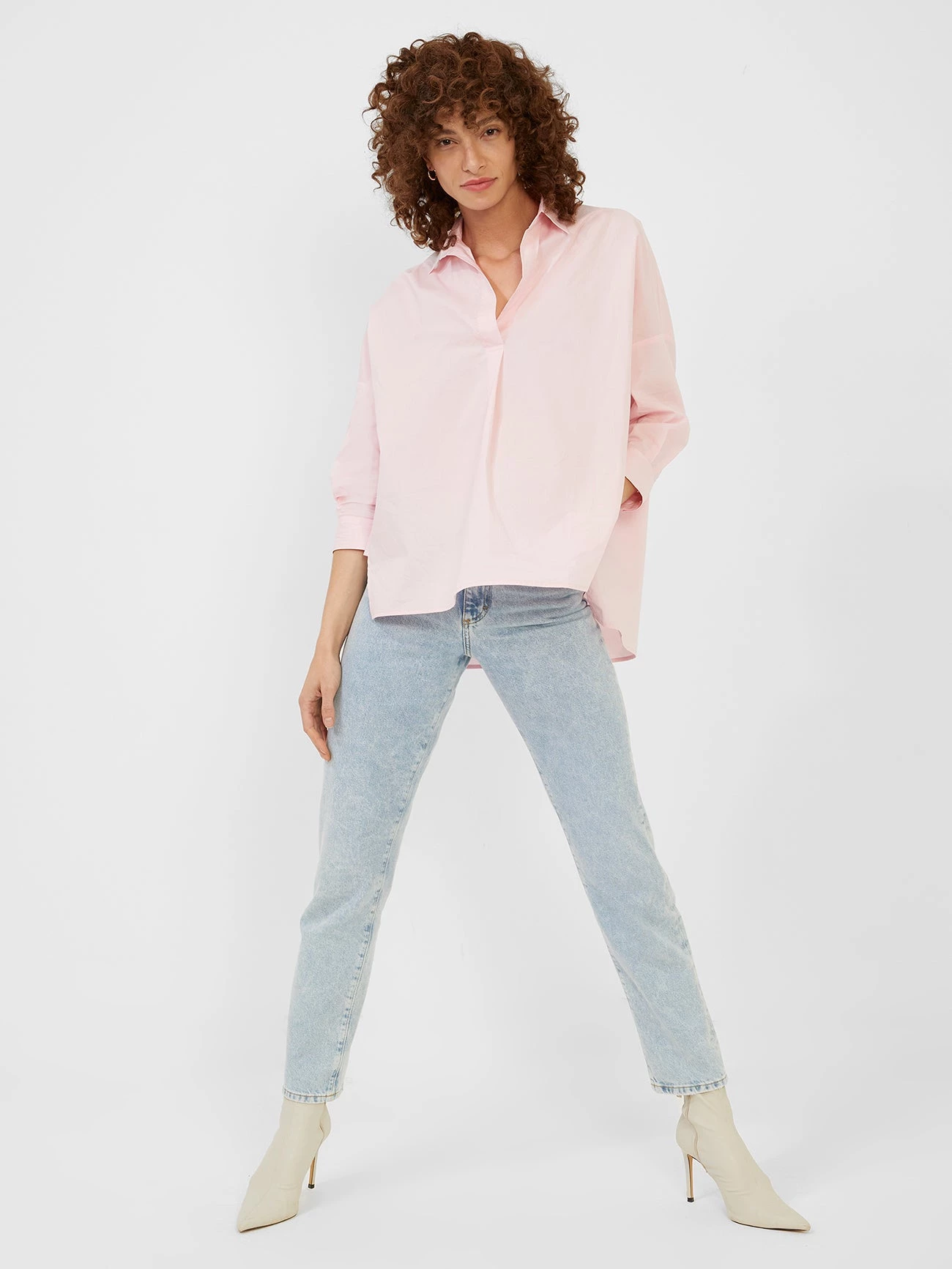 French Connection Rhodes Poplin Side-Split Shirt Sale 4 French Connection Rhodes Poplin Side-Split Shirt Sale