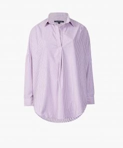 French Connection Bega Striped Dip-Hem Shirt Sale