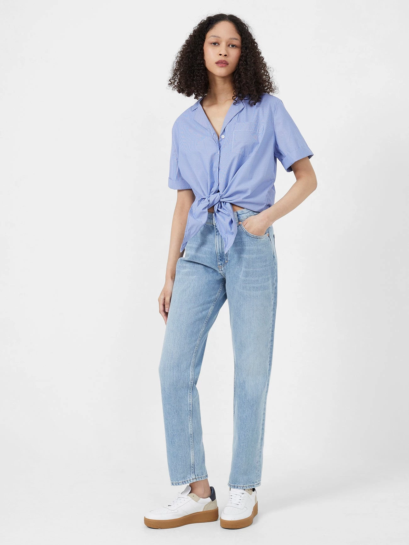 French Connection Sale Tatus Stripe Tie Front Shirt 4 French Connection Sale Tatus Stripe Tie Front Shirt