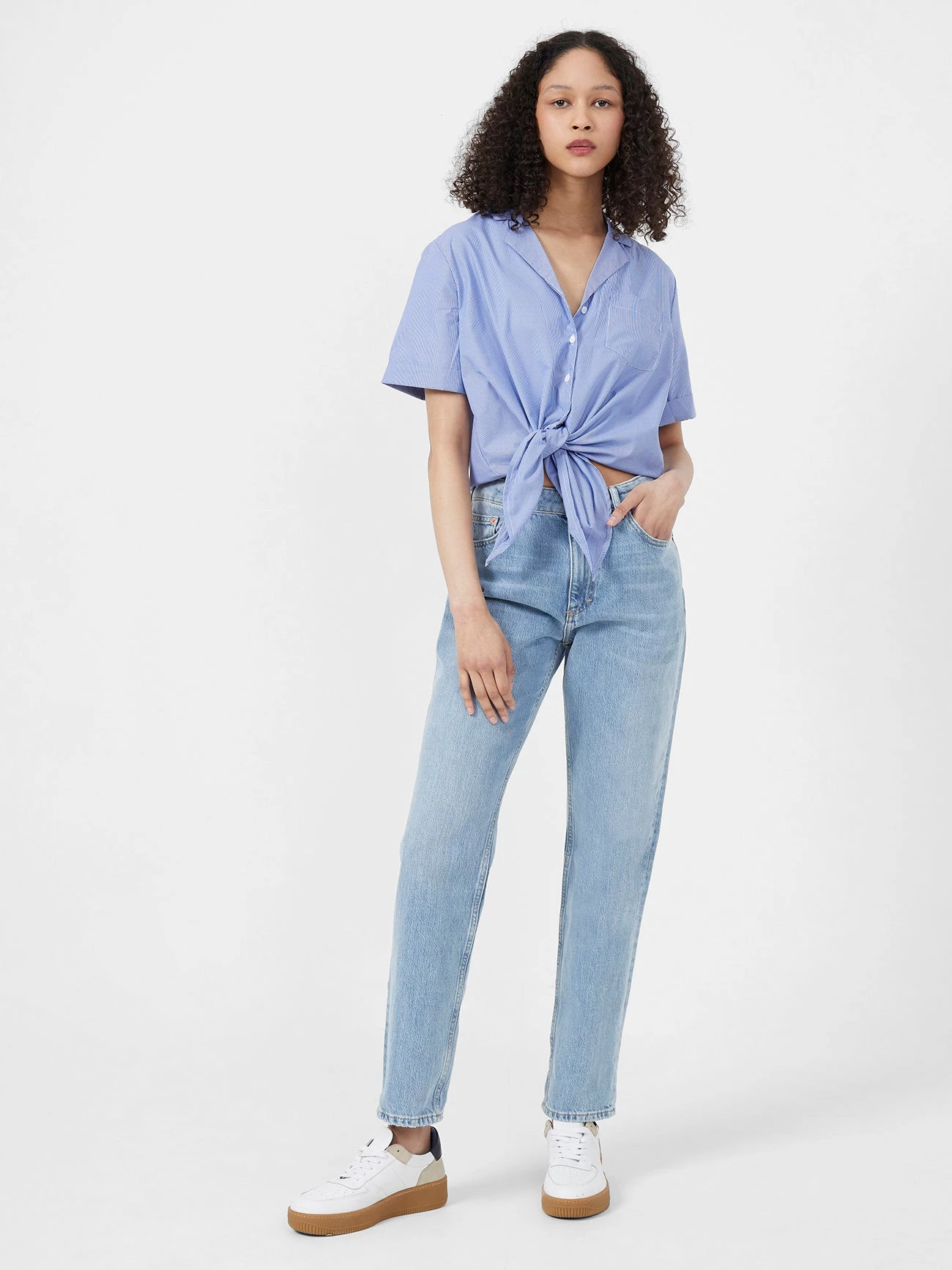 French Connection Sale Tatus Stripe Tie Front Shirt 5 French Connection Sale Tatus Stripe Tie Front Shirt