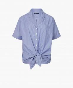 French Connection Sale Tatus Stripe Tie Front Shirt 11 French Connection Sale Tatus Stripe Tie Front Shirt