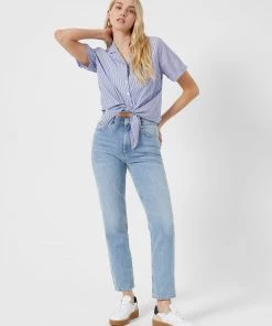 French Connection Sale Tatus Stripe Tie Front Shirt