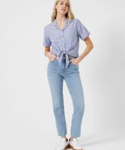 French Connection Sale Tatus Stripe Tie Front Shirt