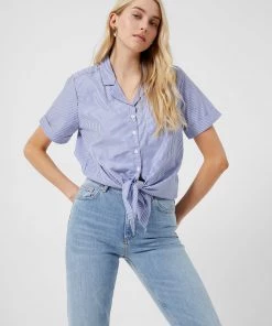 French Connection Sale Tatus Stripe Tie Front Shirt
