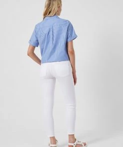 French Connection Tatus Stripe Tie Front Shirt 8 French Connection Tatus Stripe Tie Front Shirt