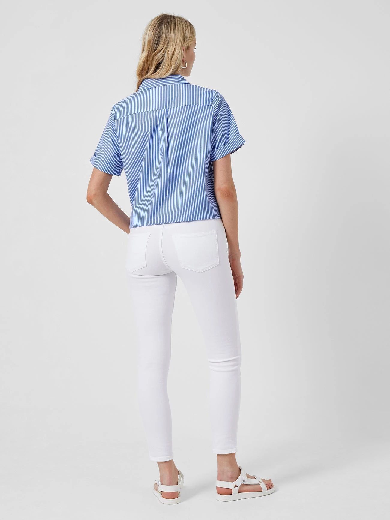 French Connection Tatus Stripe Tie Front Shirt 5 French Connection Tatus Stripe Tie Front Shirt