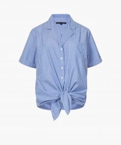 French Connection Tatus Stripe Tie Front Shirt 9 French Connection Tatus Stripe Tie Front Shirt