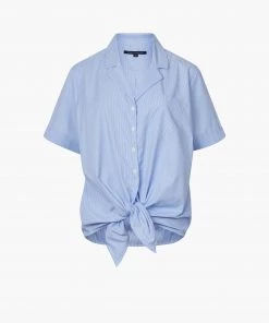 French Connection Sale Tatus Stripe Tie Front Shirt 11 French Connection Sale Tatus Stripe Tie Front Shirt