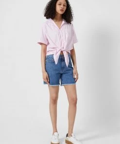 French Connection Tatus Stripe Tie Front Shirt Sale